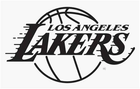 lakers logo clipart black and white